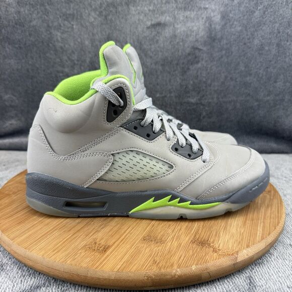 Jordan Other - Nike Air Jordan 5 Retro Shoes Boys Size 6.5Y Silver Green Basketball Sneakers